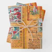 Cute  Santas en Newspaper Collage