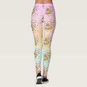 Cute sarcastische cartoon kat hail Satan Leggings (Achterkant)