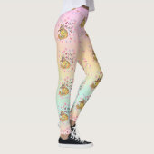 Cute sarcastische cartoon kat hail Satan Leggings (Rechts)