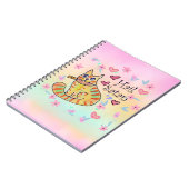 Cute sarcastische cartoon kat hail Satan Notitieboek (Linkerzijde)