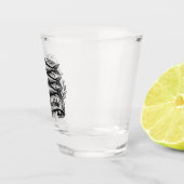 Cute Sardine Fish Quote Shot Glas (Rechts)