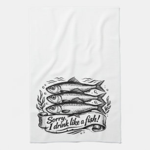 Cute Sardine Vis Quote T-Shirt Theedoek