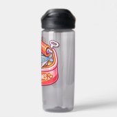 Cute Sardines Can Pink Orange Waterfles (Achterkant)