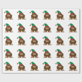 Cute Sasquatch Kerstmis Elf Cadeaupapier (Vlak)