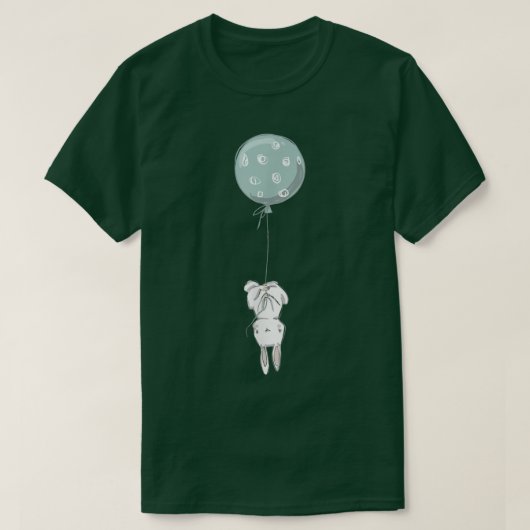 Cute Sassy Bunny Rabbit & Balloon Birthday & Gif T-shirt (Design voorkant)