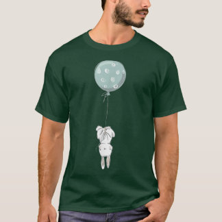 Cute Sassy Bunny Rabbit & Balloon Birthday & Gif T-shirt