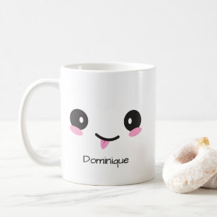 Cute Sassy Kawaii Gezicht - Aanpasbare Naam Mok