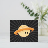 Cute Saturn Planet Briefkaart (Staand voorkant)