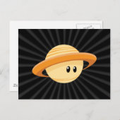 Cute Saturn Planet Briefkaart (Voorkant / Achterkant)