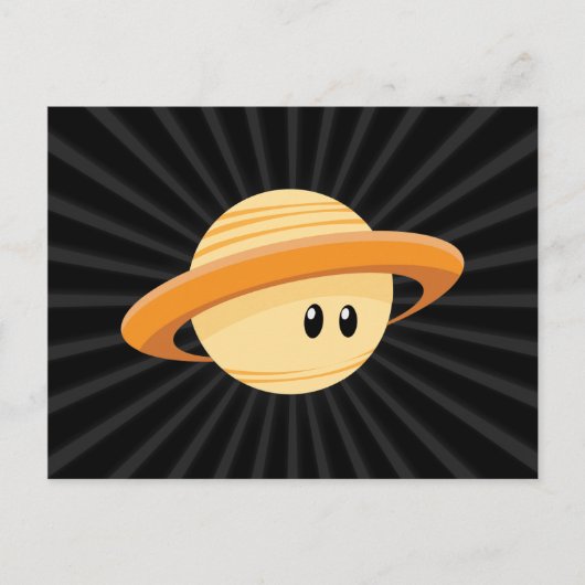 Cute Saturn Planet Briefkaart (Voorkant)
