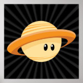 Cute Saturn Planet Poster (Voorkant)