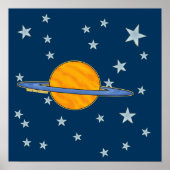 Cute Saturn Poster (Voorkant)