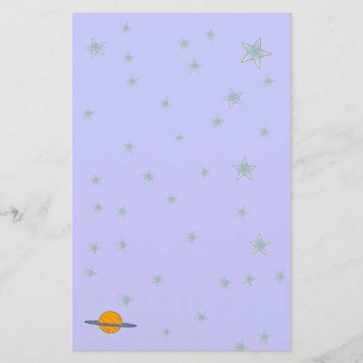 Cute Saturn Stationery Briefpapier (Voorkant)
