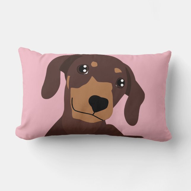 Cute Sause Dog Dachshund Pillow-kussen Kussen (Voorkant)