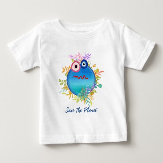 Cute Save the Planet Baby T-Shirt (Voorkant)