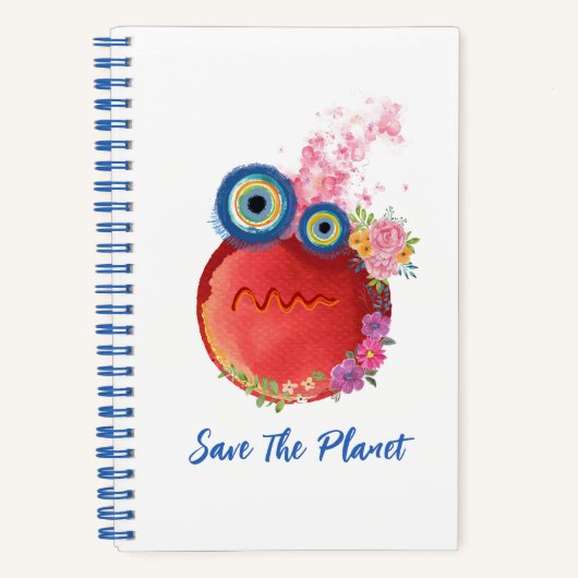 Cute Save The Planet Collection Spiraal Notebook Notitieboek (Voorkant)