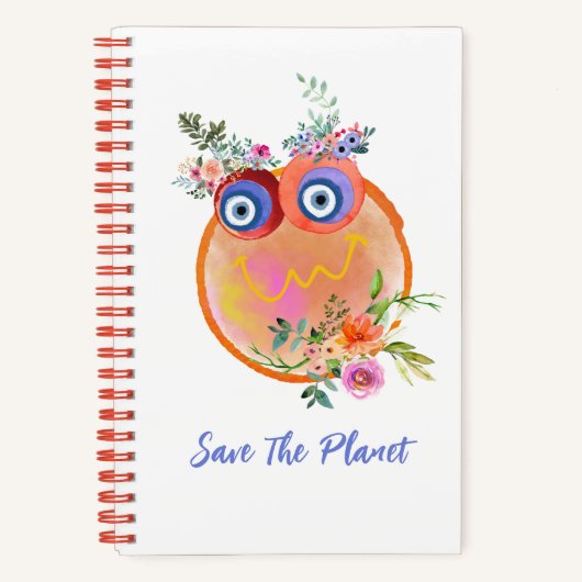 Cute Save The Planet Collection Spiraal Notebook Notitieboek (Voorkant)