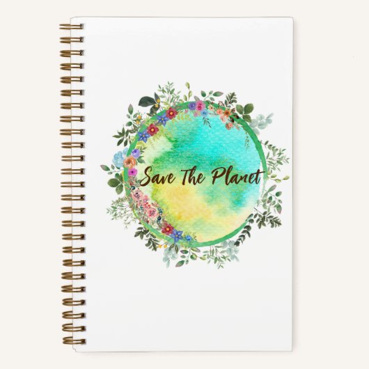 Cute Save The Planet Collection Spiraal Notebook Notitieboek (Voorkant)