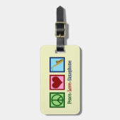 Cute Saxophone Bagagelabel (Voorkant verticaal)