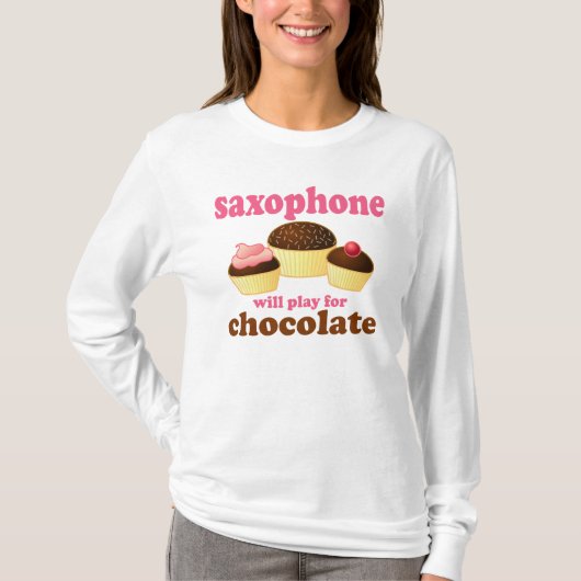 Cute Saxophone T-shirt (Voorkant)