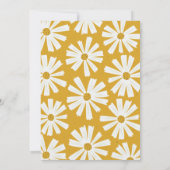 Cute Scandi Daisy Baby shower Invitation Kaart (Achterkant)