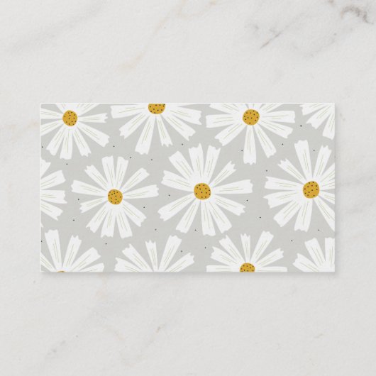 Cute Scandi Daisy Diaper Raffle Ticket Enclosure C Informatiekaartje (Achterkant)