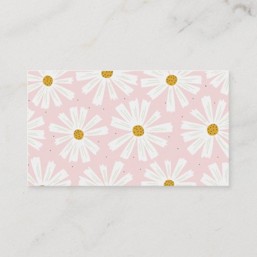 Cute Scandi Daisy Diaper Raffle Ticket Enclosure C Informatiekaartje (Achterkant)