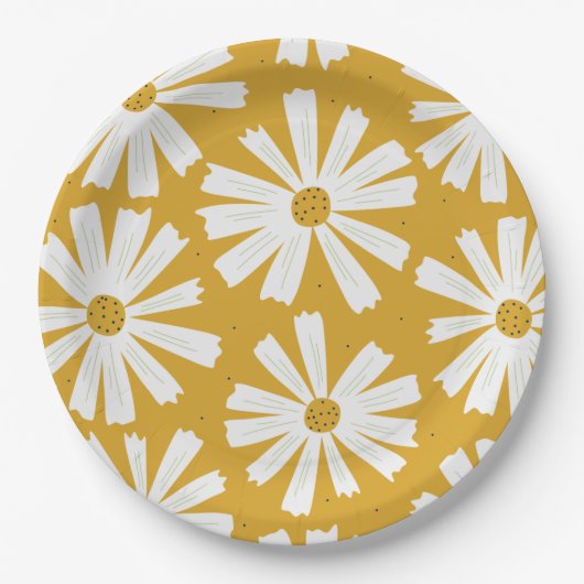 Cute Scandi Daisy Paper Bord (Voorkant)