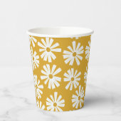 Cute Scandi Daisy Paper Cups Papieren Bekers (Links)