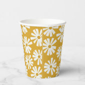 Cute Scandi Daisy Paper Cups Papieren Bekers (Rechts)