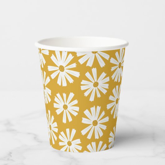 Cute Scandi Daisy Paper Cups Papieren Bekers (Voorkant)