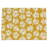 Cute Scandi Daisy Wrapping Large Gift Bag Groot Cadeauzakje (Voorkant)