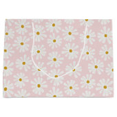 Cute Scandi Daisy Wrapping Large Gift Bag Groot Cadeauzakje (Voorkant)