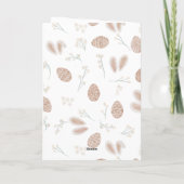 Cute Scandi happy Easter waterverf foto Feestdagen Kaart (Achterkant)