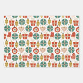 Cute Scandi Holiday Patronen Inpakpapier Vel (Voorkant)