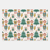 Cute Scandi-kerstpatronen Inpakpapier Vel (Voorkant)