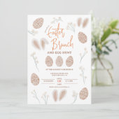 Cute Scandi Paasbrunch-eierjachtkerij-waterverf Kaart (Staand voorkant)