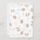 Cute Scandi Paasei baby shower waterverf Kaart (Achterkant)