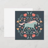Cute Scandi Unicorn Holiday Kaart (Voorkant / Achterkant)