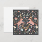 Cute Scandi Unicorn Holiday Kaart (Voorkant / Achterkant)