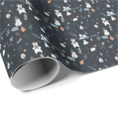 Cute scandi winter met kerstpatronen cadeaupapier (Rol Hoek)