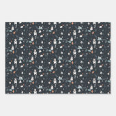 Cute scandi winter met kerstpatronen inpakpapier vel (Voorkant 2)