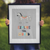 Cute Scandia Horse Exken World Poster