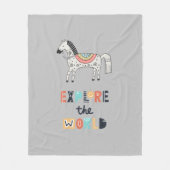 Cute Scandia Horse Ontdek de wereld Fleece Deken (Voorkant)