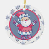 Cute Scandinadic Style Santa Claus Kinder, persoon Keramisch Ornament (Voorkant)