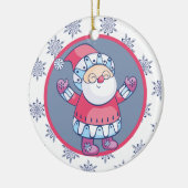 Cute Scandinadic Style Santa Claus Kinder, persoon Keramisch Ornament (Links)