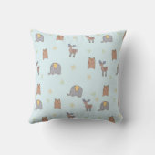 Cute Scandinavian Animals Pattern Kussen (Achterkant)