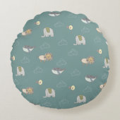 Cute Scandinavian Animals Pattern Rond Kussen (Voorkant)
