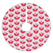 Cute Scandinavian Botanical Geometric Art Roze Roo Kerstboom Rok (Voorkant)