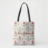 Cute Scandinavian Christmas Gnome Tote Bag (Voorkant)